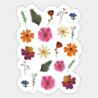 Pressed flowers Sticker